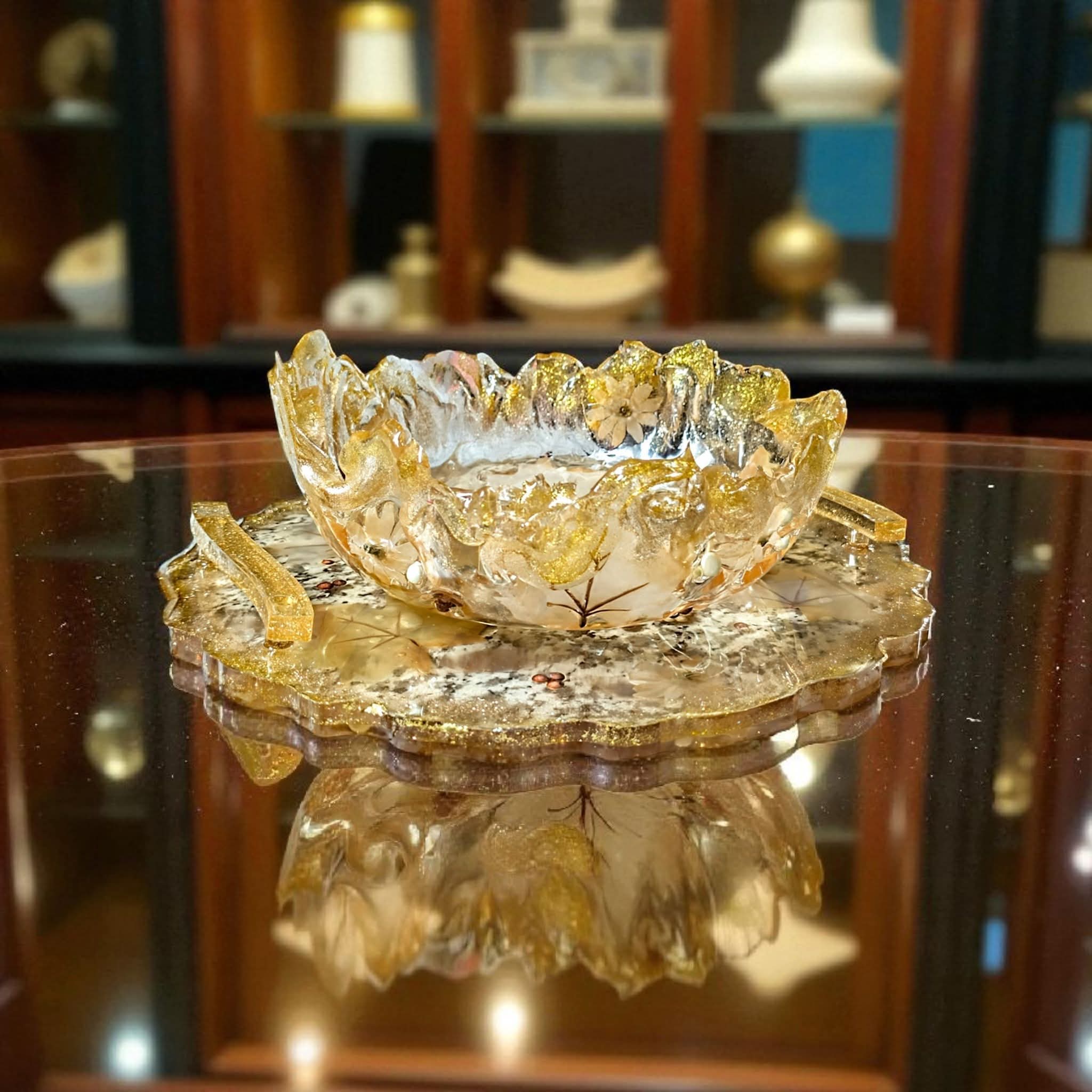 Autumn Bowl and Tray Set