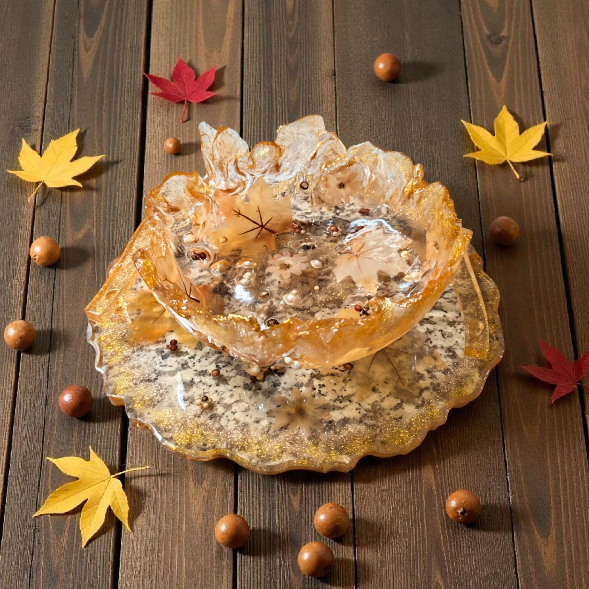Autumn Bowl and Tray Set