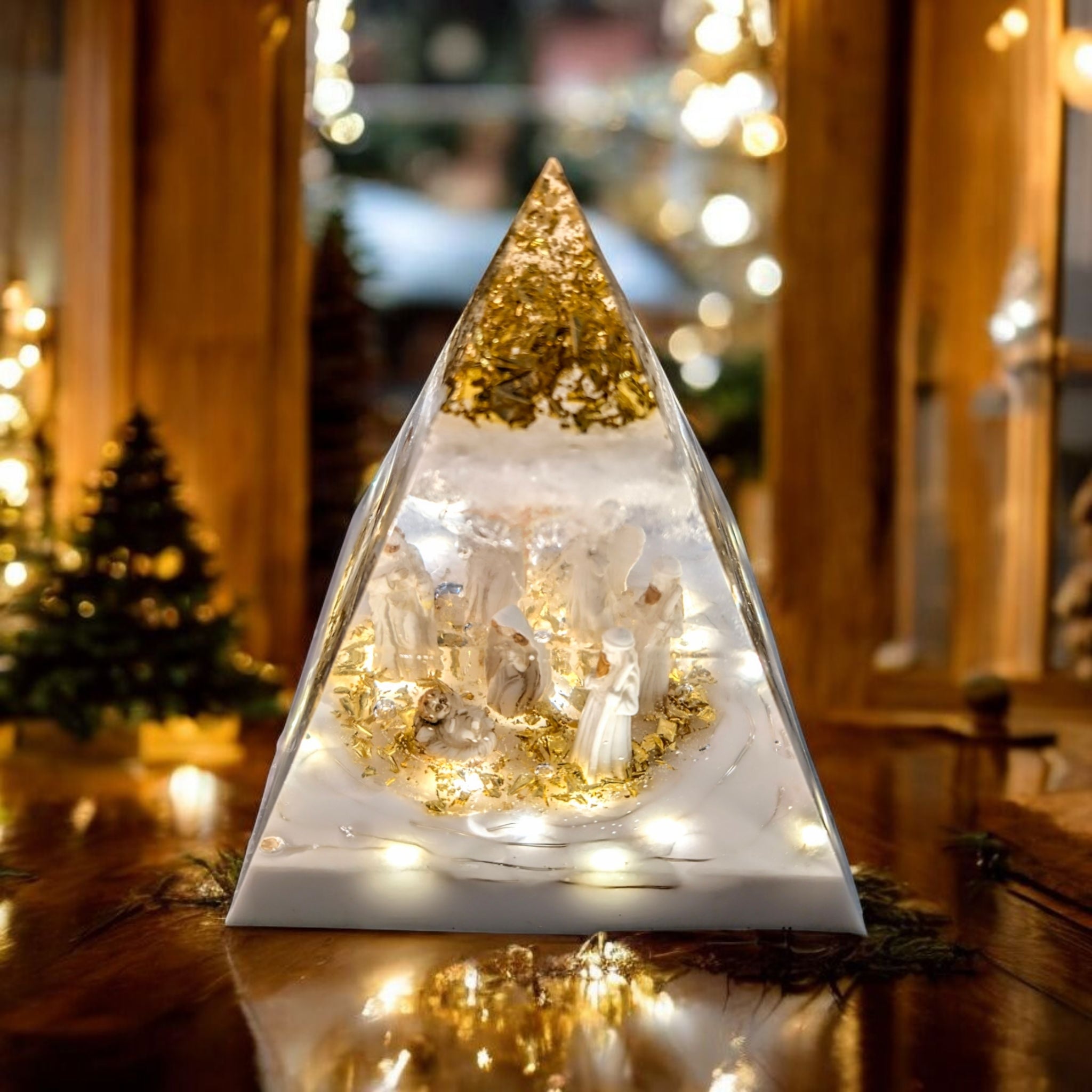 Lighted Nativity Pyramid