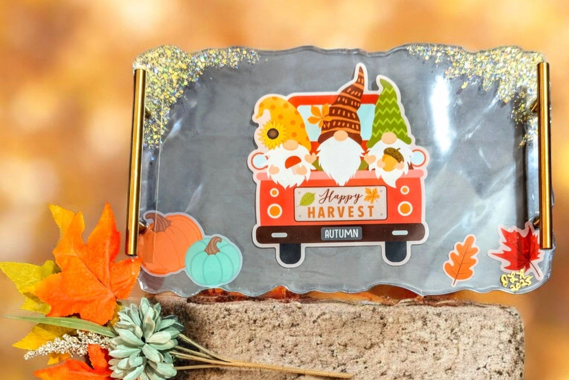 Decorative Autumn Serving Tray
