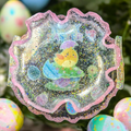 Easter-themed glittery Bowl and tray set 