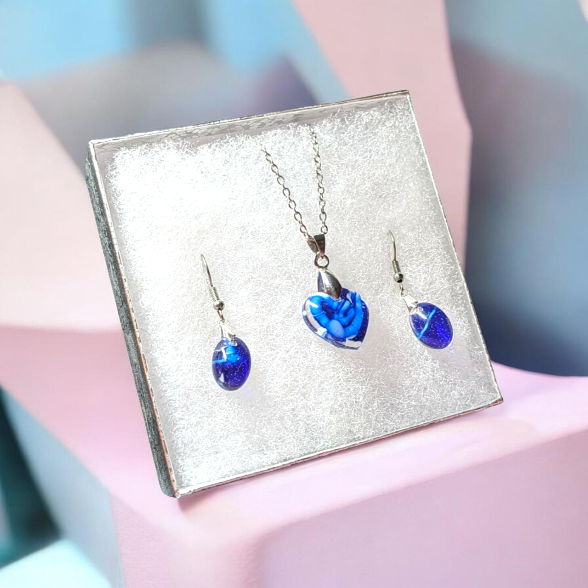Silky Blue Harmony Jewelry Set