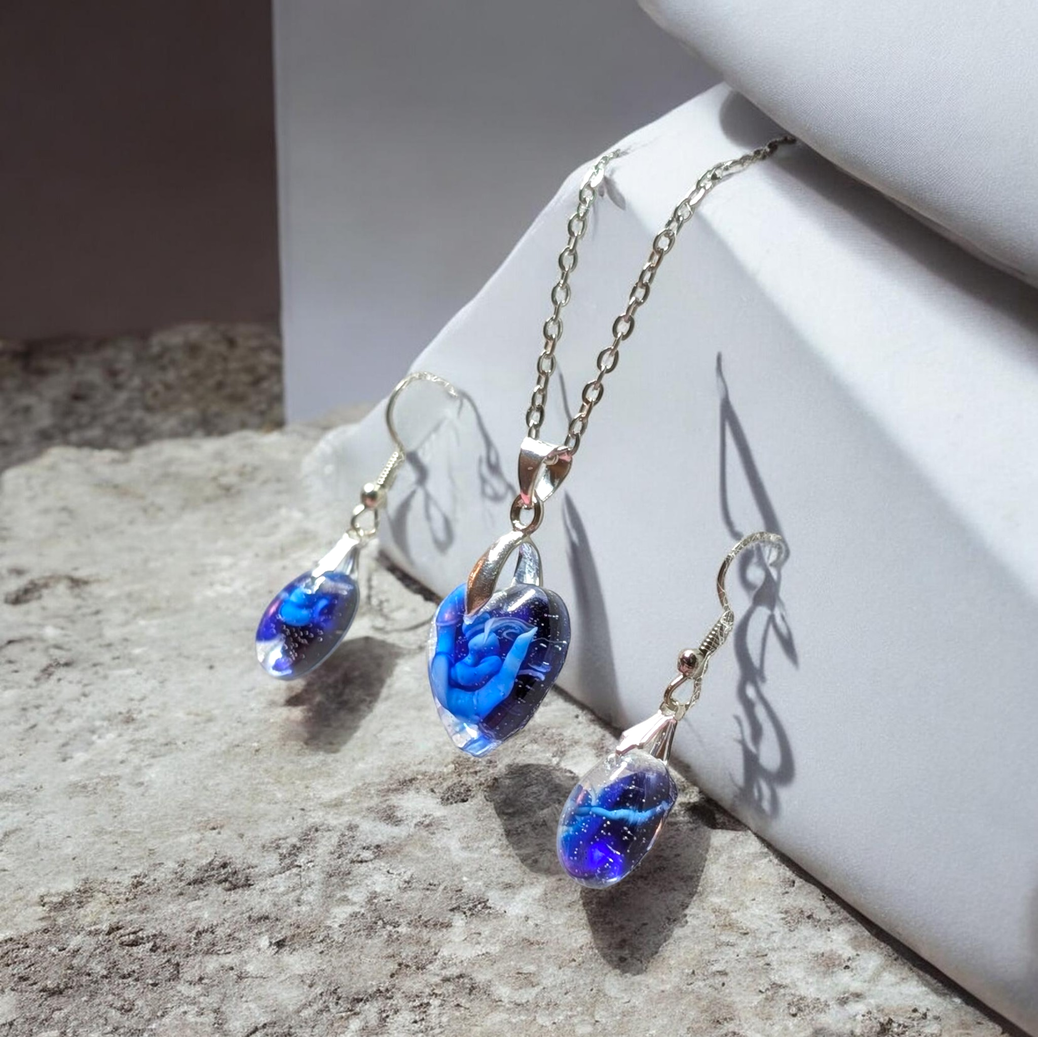 Silky Blue Harmony Jewelry Set
